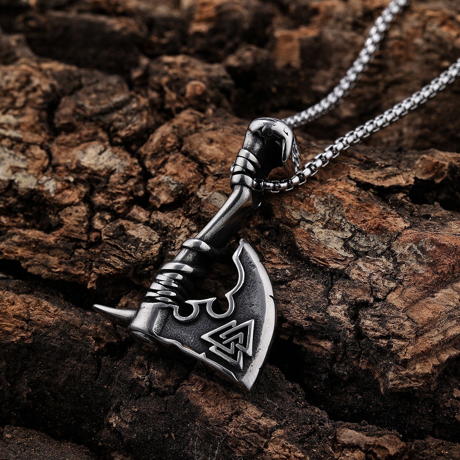 201 Stainless Steel Chain Material Retro Axe 304 Stainless Steel Polishing Men'S