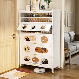 黑猫鞋柜大容量收纳鞋架钢制铁皮鞋柜入户家用门口多层储物柜鞋架