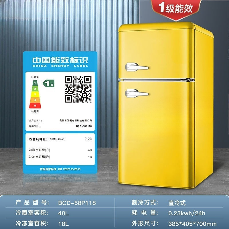 2人用レンタル冷凍庫冷蔵寮ミニ宅配冷蔵庫家庭用両開き小型省エネリリー|undefined