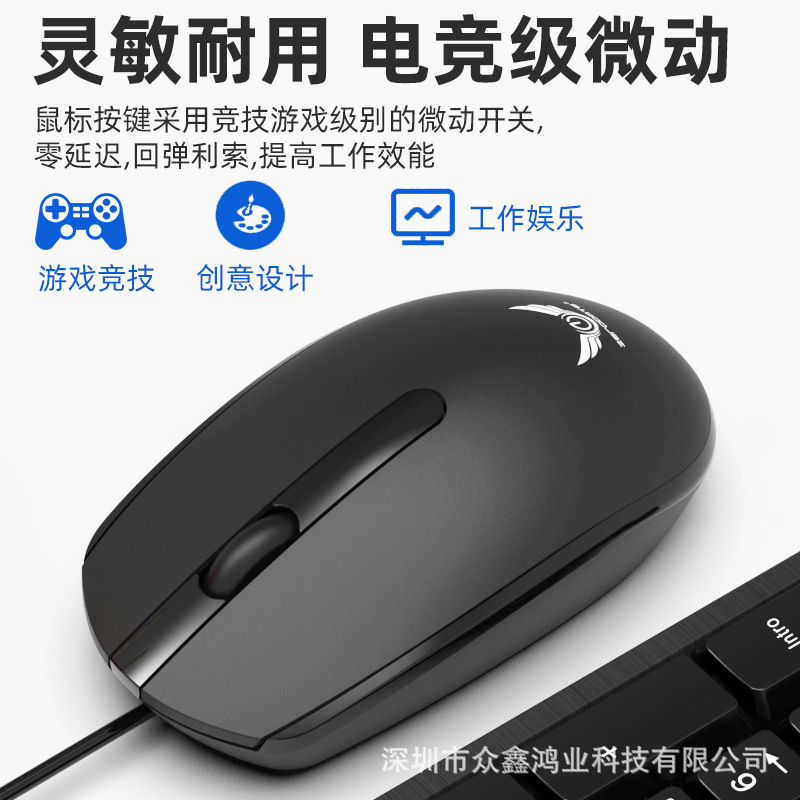 メーカークロスボーダーld801オフィスビジネスマウスキーボードセットパソコン部品usb有線キーボードセット|undefined