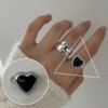 One size brand retro ring, silver 925 sample, internet celebrity, European style, on index finger