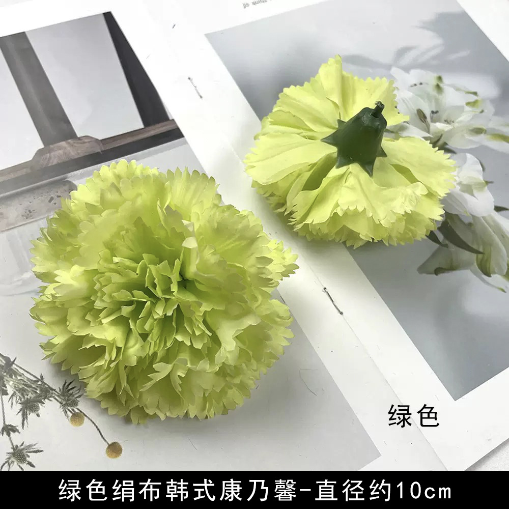 Simulación verde flor al por mayor flor falsa hecha a mano material pinza de flores accesorios de tocado de flor pequeña decoración del salón de bodas