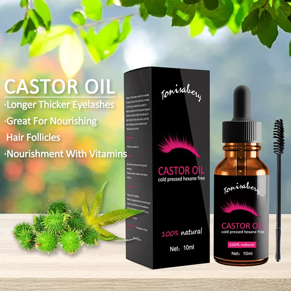 10ml Castor Oil Mascara Natural Thick Long Curled Moisturizing Mascara Care Solution