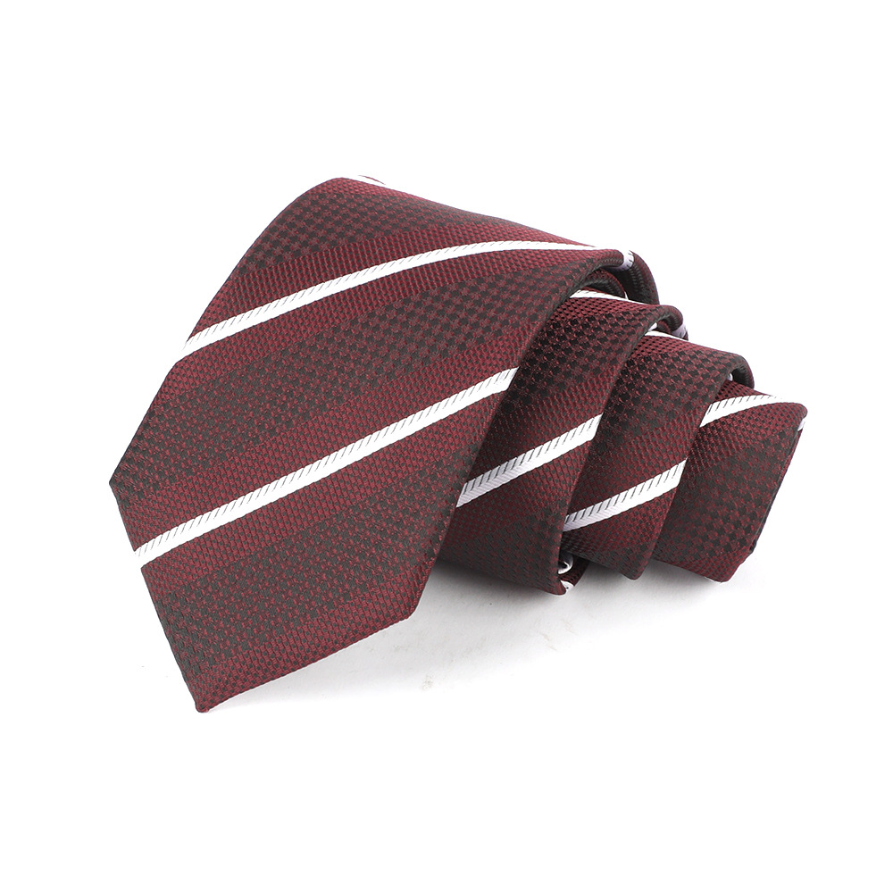 Corbata de hombre jacquard bordado 8CM poliéster seda corbata tejida hombre sentido superior l corbata logo diseño y producción