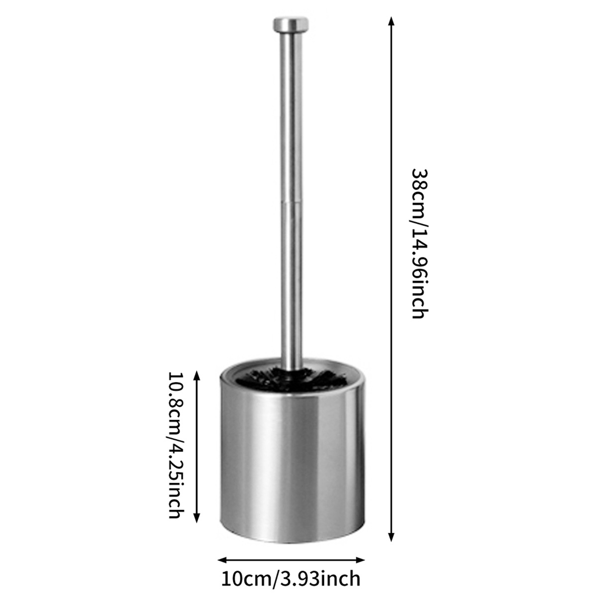 Ou runzhe cepillo de baño de acero inoxidable con base de limpieza del hogar cepillo de lavado de inodoro de piel suave cepillo de limpieza de mango largo