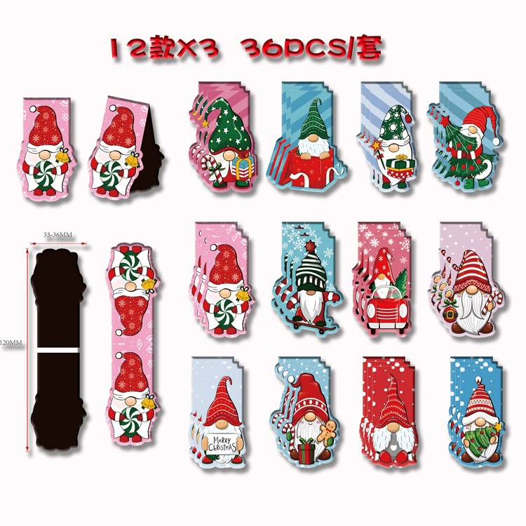 Amazon трансграничная цепочка поставок магнитная закладка Рождественский карлик карлик мультфильм милый праздничный магнит закладка