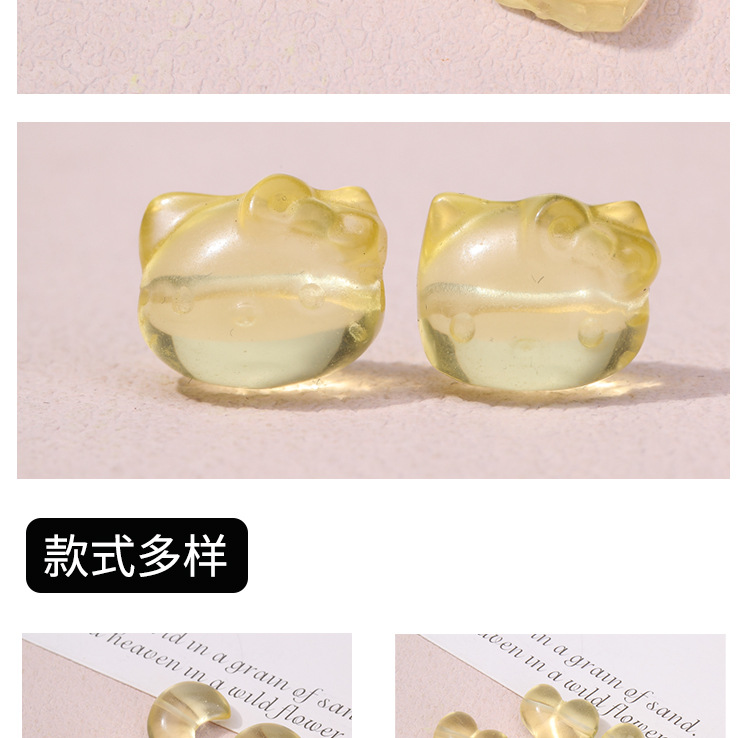 Piezoelectric Citrine Moon Love Bead Accessories DIY Bow Bracelet Necklace Bracelet Accessories in stock