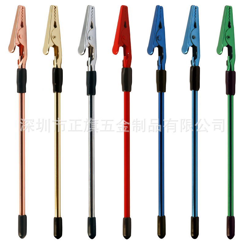 En stock para Super elástico de metal dentado cocodrilo nota clip pulsera joyería con clip auxiliar multifuncional