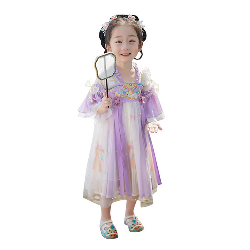 Ladys Hanfu  Summer New Style Confucian Dress Embroidered Ancient Costume Tang Suit Super Fairy Baby Short Sleeve Dress Wholesale