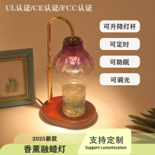 2025新款香薰灯融蜡灯可定时可升降温馨北欧生日摆件床头装饰台灯