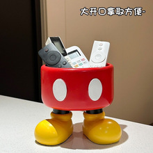 遥控器收纳茶几客厅高颜值入户玄关钥匙米摆件桌面收纳盒子整理