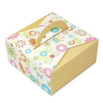 Flor de primavera Otoño Luna embalaje para hornear 4 tabletas 63-80g caja de pastel de Luna portátil caja de pastelería occidental Caja de galletas 10 piezas