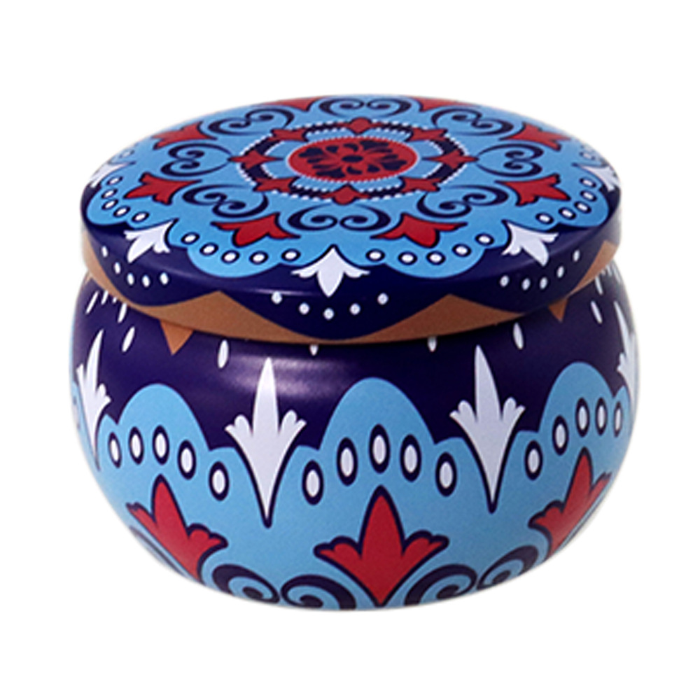 Venta al por mayor de fábrica: Tarro de hojalata de estilo étnico de 4.4 oz con forma de barriga grande para sirope de pera, dulces, té, velas aromáticas y almacenamiento de alimentos. image 25