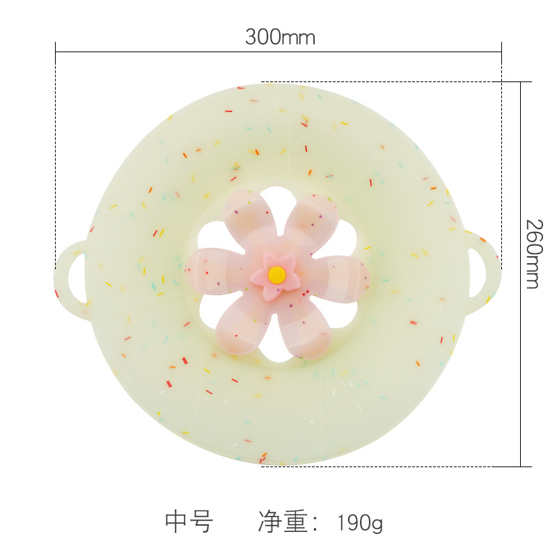 Silicona en forma de flor anti-desbordamiento cubierta de la olla silicona fresco-mantenimiento cubierta de olla giratoria cocina gadget venta al por mayor