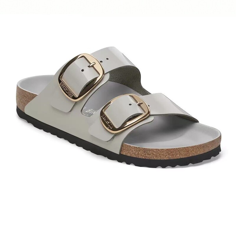 2025 Summer New Style Large Buckle Double Buckle Cork Slippers for Men and Women, Genuine Leather Flat-Soled Outdoor Wear Versatile Fashion Birkenstock Style 2025 Summer New Style Large Buckle Double Buckle Cork Slippers for Men and Women, Genuine Leather Flat-Soled Outdoor Wear Versatile Fashion Birkenstock Style