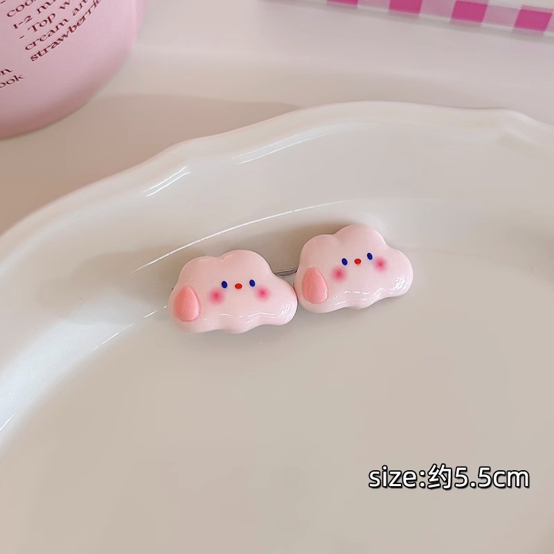 Pinza para el cabello de dopamina sin costuras de color caramelo clip lateral femenino flequillo clip para el cabello roto tocado clip de pico de pato y2k horquilla de una palabra