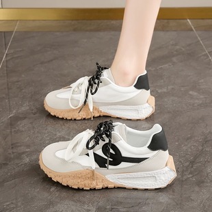 Stomp Feeling Forrest Gump Shoes Women's Spring 2025 All-match Retro Sports All-match Casual Height-increasing Platform Shoes Women's Ins
