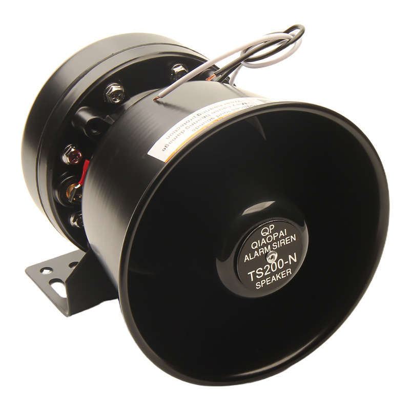 12V/24V Vehicle-Mounted Alarm Horn Wireless Remote Control Loudspeaker 200W High-Power Amplifier Universal Super