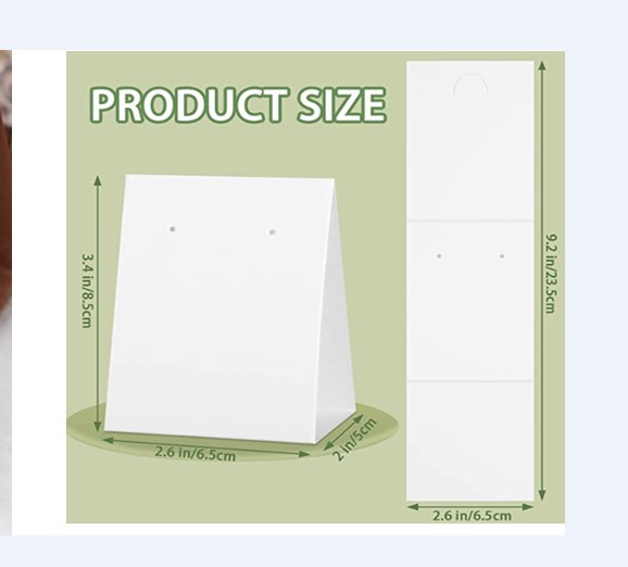 跨境专供 现货批发进口牛皮纸饰品耳环耳钉包装卡片 空白首饰卡片