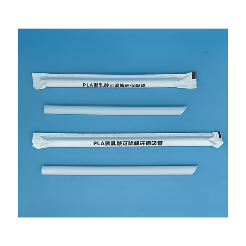 paja desechable degradable pla paja de grado alimenticio ecológico embalaje independiente resistente a altas temperaturas café leche té paja