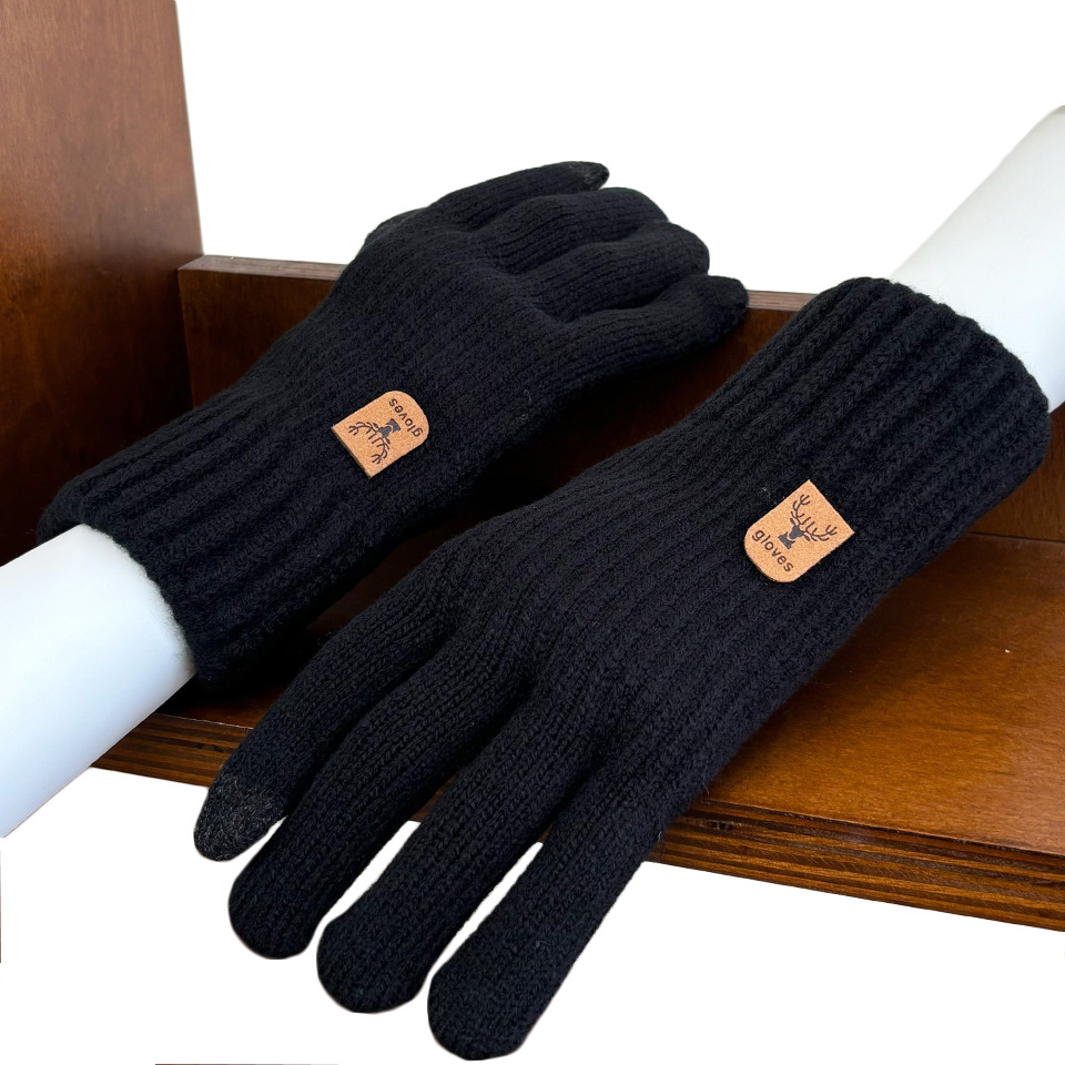 Knitted keep warm winter fashionable gloves