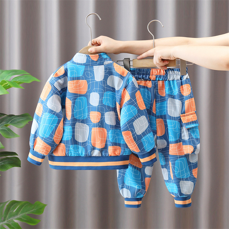 6323 Traje de ropa deportiva de otoño para niños 2025 nueva ropa para niños de la calle frita primavera y otoño ropa hermosa para bebés de moda