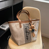 Shopping bag, fashionable retro shoulder bag, capacious one-shoulder bag, Korean style, city style