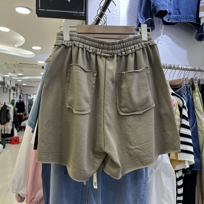 Damen Freizeithose Aus Baumwolle Mit Weitem Bein Und Kordelzug_voghion.com