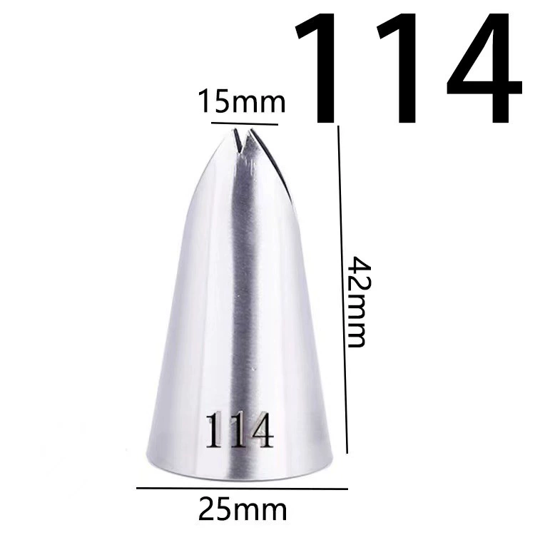 Cake Decorating Piping Nozzles Set, 304 Stainless Steel, Medium Rose Tips (Multiple Patterns)
