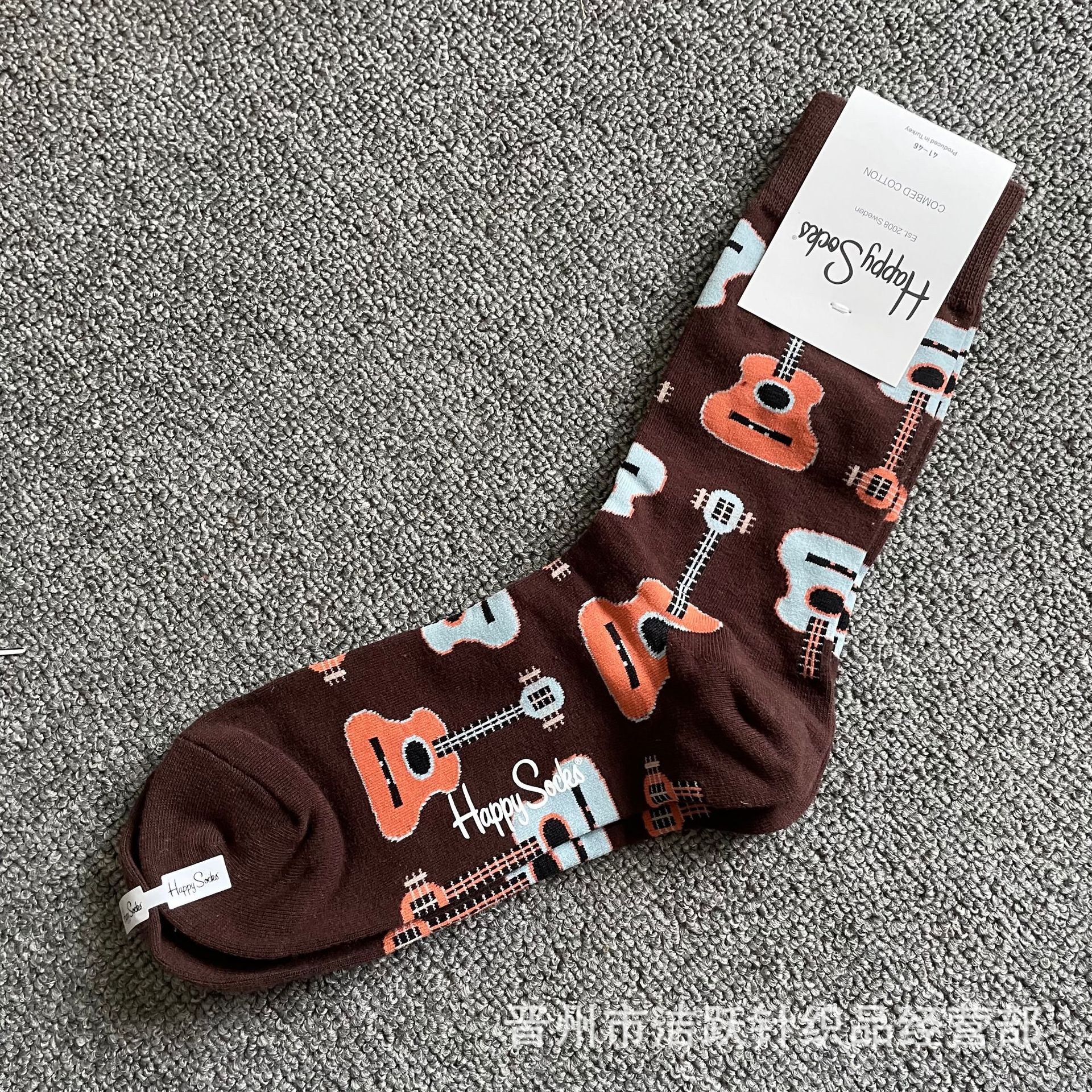 Happy socks新品高品质ハイレザー男性ソックススウェーデンコットンソックスファッションソックスカップルinsロング美脚ソックス