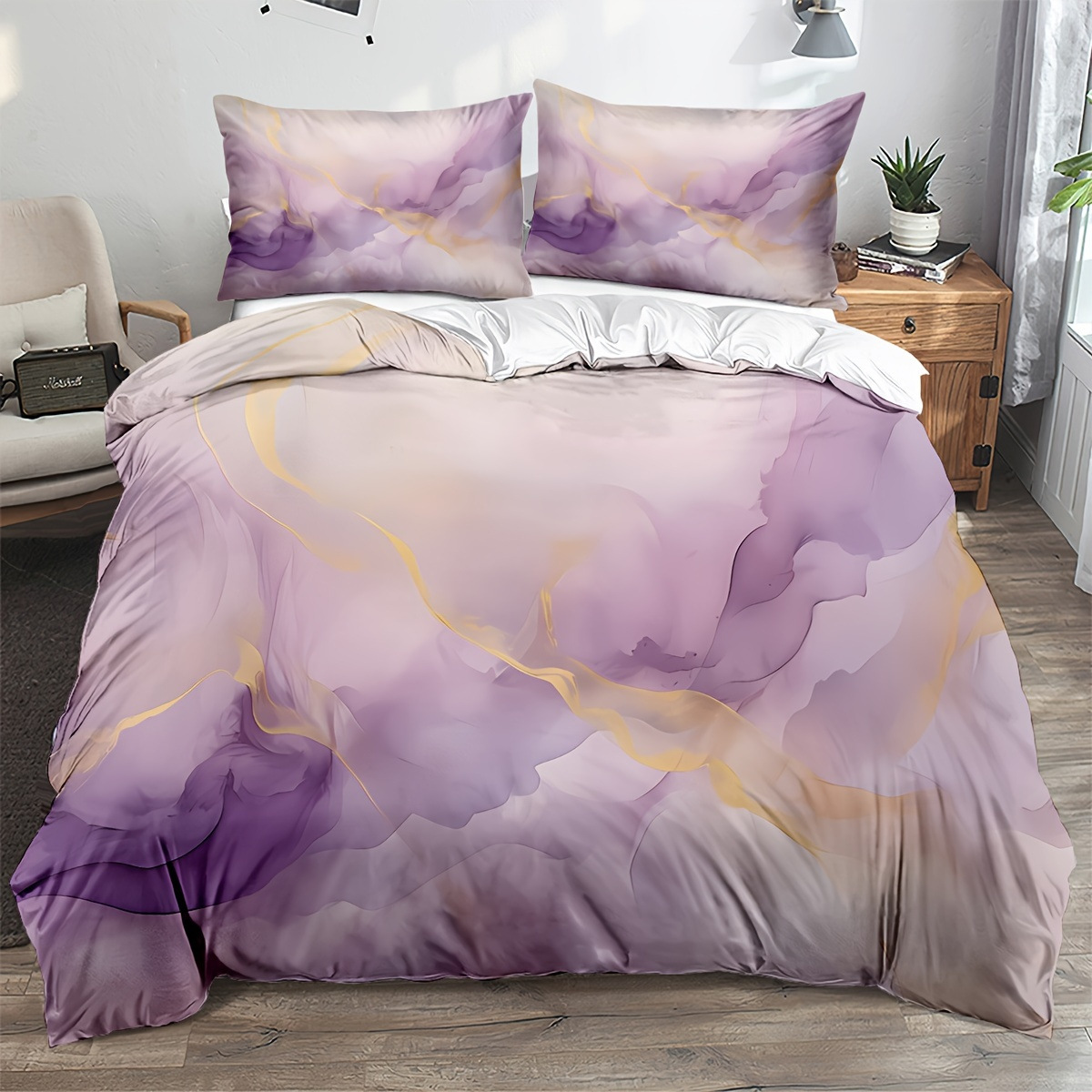 Transfronterizo tibetano azul oro mármol textura suave molienda impresión digital kit de colcha de tela se puede diseñar