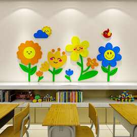 幼儿园环创主题走廊踢脚线卡通墙贴托管班文化墙教室布置墙面装饰