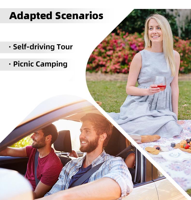 Cross-Border Universal Car Inflatable Bed, Car Rear Seat Air Mattress, Foldable Sleeping Inflatable Mattress, Travel Car Mattress