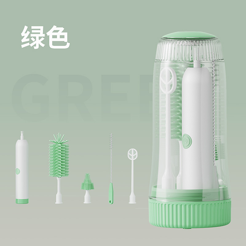 新品电动奶瓶刷家用紫外线消毒多功能防水水杯清洁刷硅胶奶嘴刷|undefined