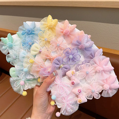 早春の真珠の花の大腸の髪の輪は優雅に馬尾の皮の筋の髪の縄の高級感の頭の縄の女性の2025年の新型を刺します。