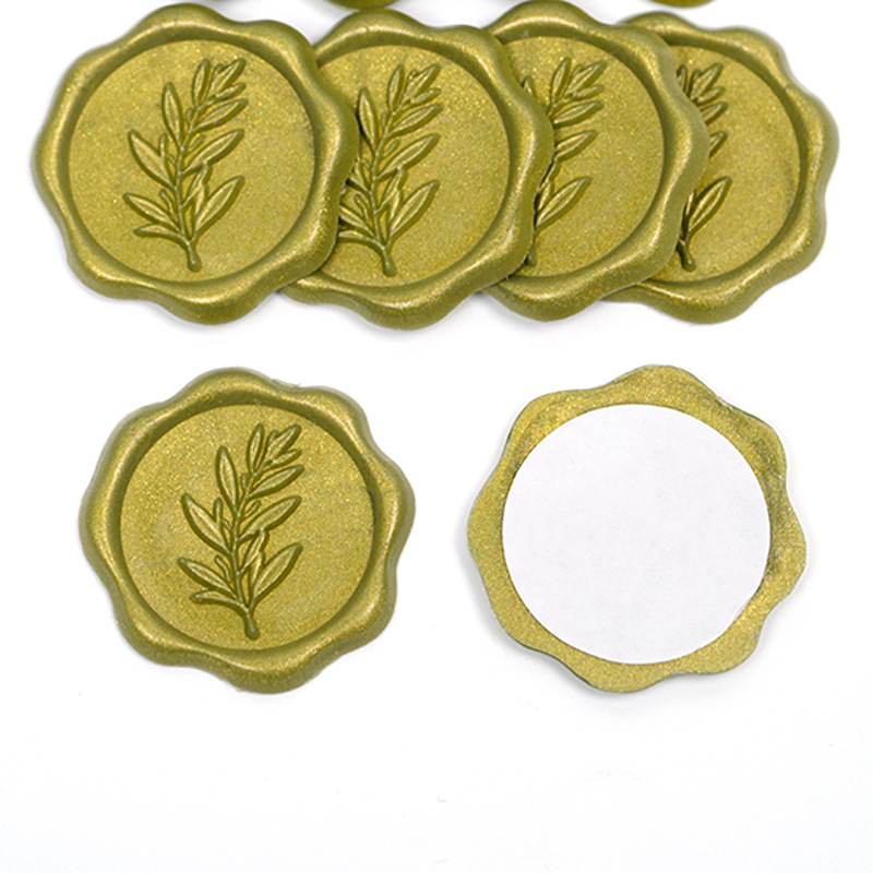 Fabricantes de etiquetas de cera de pintura al por mayor etiquetas de cera sobre sellado pegatinas de sello de pintura de fuego pegatinas de exportación transfronteriza serie de flores y plantas