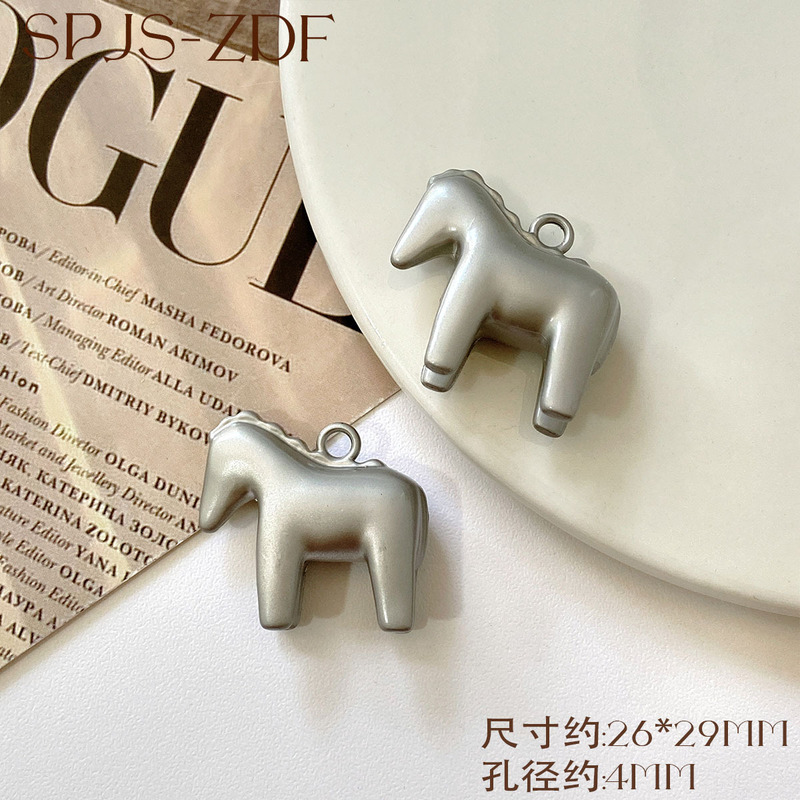 【马上有钱】金银小马吊坠合集手工diy串珠项链手链耳饰挂件配件|undefined
