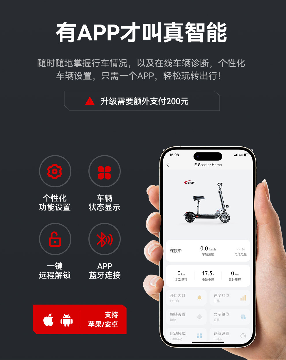 Folding electric scooter, 10-inch aluminum alloy two-wheeled e-bike