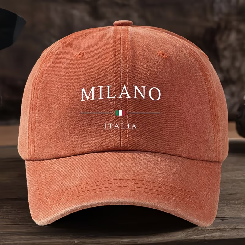 Herren Baseball Cap Im Retro Look Mit Italienischer Flagge_voghion.com