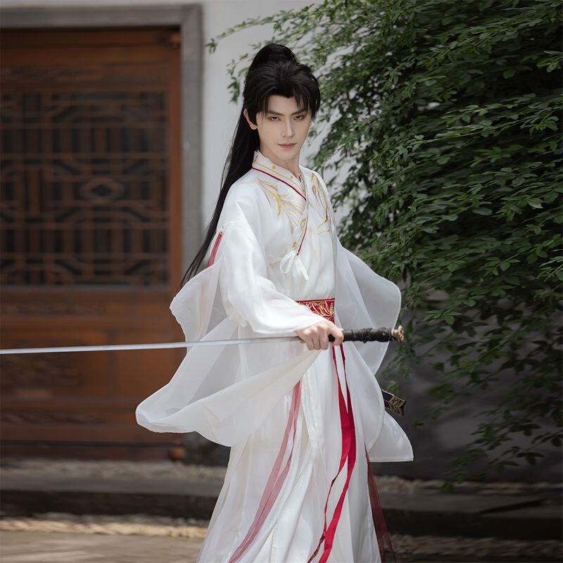 【Xiaoyao】Ancient-Style Men's Hanfu, Improved with a Fairy-Like Vibe, Black and White Dual-Color Han Elements, Suitable for Spring and Summer 【Xiaoyao】Ancient-Style Men's Hanfu, Improved with a Fairy-Like Vibe, Black and White Dual-Color Han Elements, Suitable for Spring and Summer