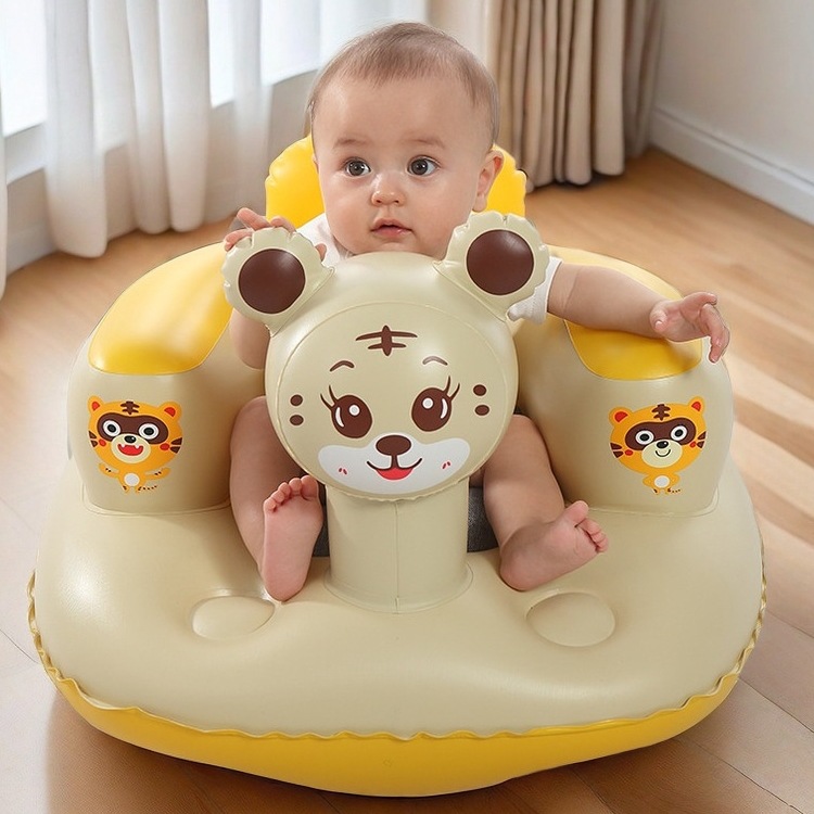 Baby Learning Chair Baby Inflatable Sofa Children's Training Seat Portable Learning to Sit Anti-Fall Dining Chair Bath Stool