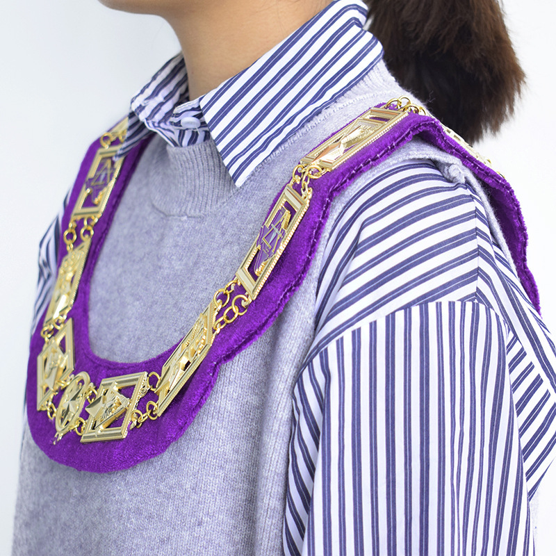 Wholesale Masonic Shoulder Patches Oriental Star Collar/High Zinc Alloy Chain Customized Business Gifts