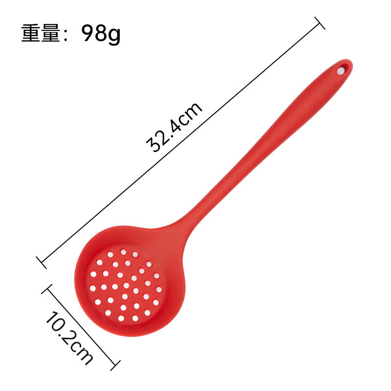 Personalizado set de siete piezas de cocina de silicona anti-deslizante anti-alta temperatura pala de cocina doméstica herramientas al aire libre image 8