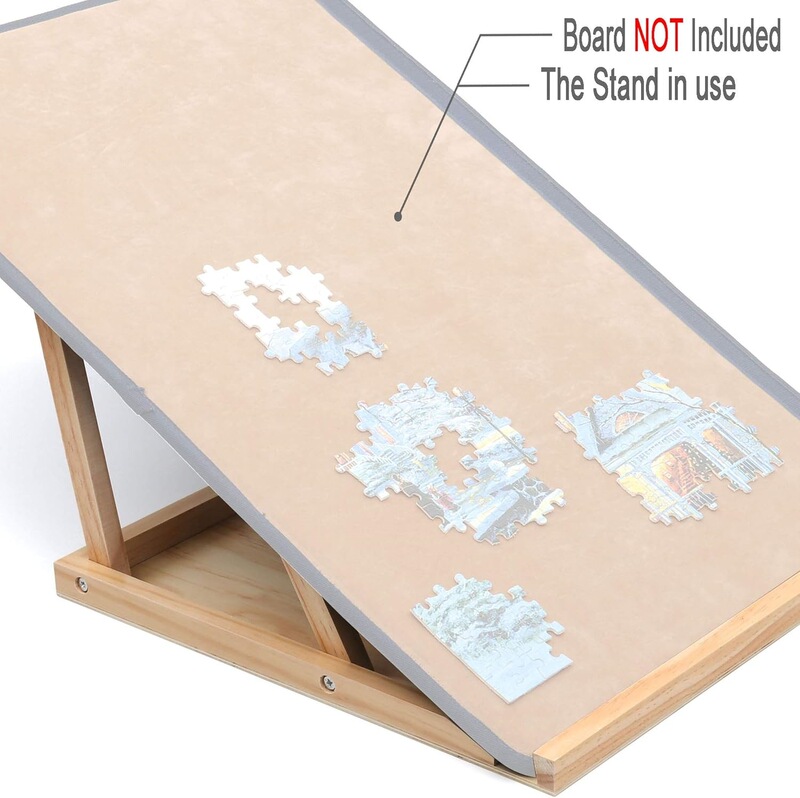 Wooden Puzzle Board Bracket 1000-1500Pcs Puzzle Board Support Frame Adjustable Angle Notebook Bracket