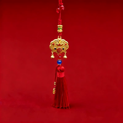 Car hanging – Cat Car Hanging Ornament Wholesale - peace-lock-red-tassel