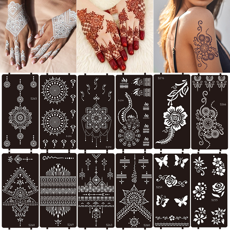 Cross Border India Henna Tattoo Template Tattoo Hand Painted Template Juice Tattoo Sticker Painted HennaTattoo