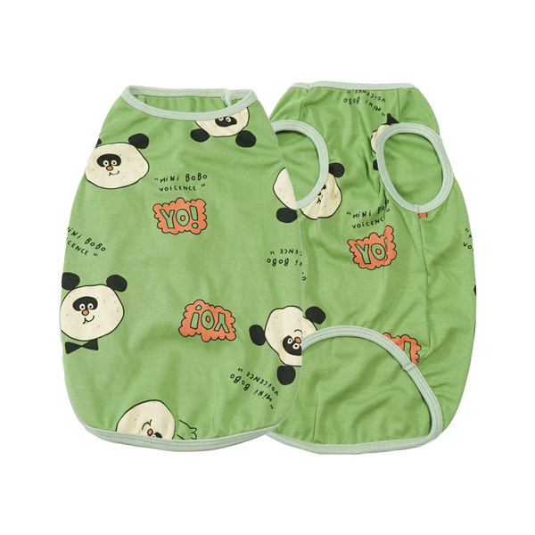 Pure cotton pet vest panda print breathable large dog clothing…