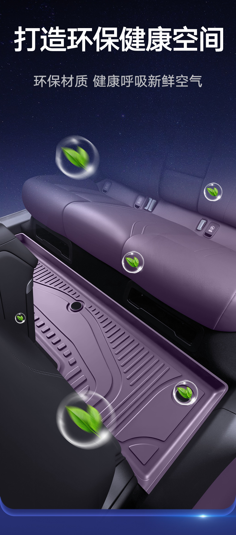 Suitable for 26 models of Xiaomi SU7, complete set of car interior decoration accessories, TPE full-cover floor mats, modification parts