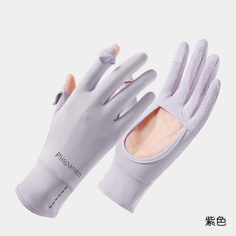 Guantes de protección solar para mujer, estilo fino de verano, protección UV al aire libre, antideslizante, pantalla táctil, conducción, conducción, guantes de coche eléctrico