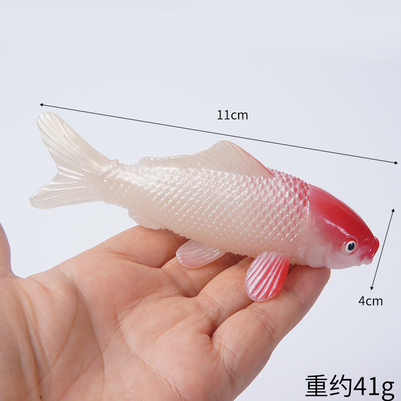 Pegamento blando de PVC simulación Koi colgante mini simulación Koi Carpa dorada modelo Koi colgante de llavero